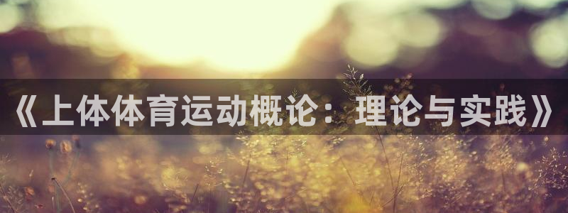 678体育官网下载：《上体体育运动概论：理论与实践》