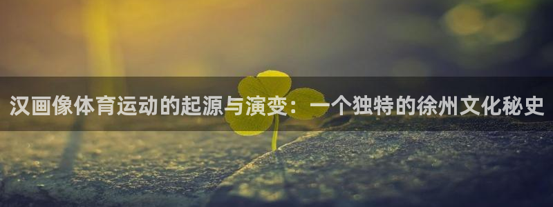 678体育官网地址：汉画像体育运动的起源与演变：一个独特的徐州文化秘史