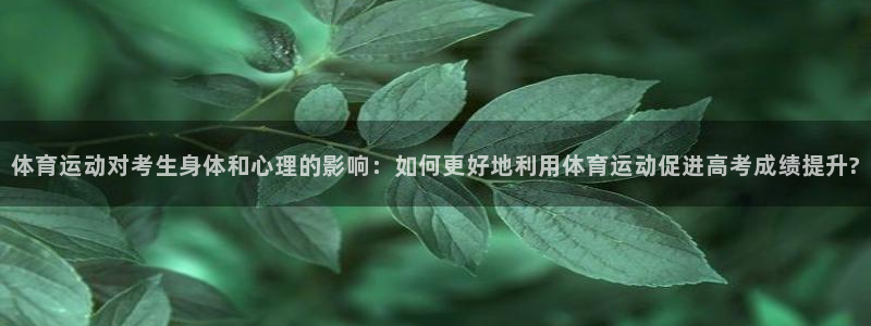 678体育：体育运动对考生身体和心理的影响：如何更好地利用体育运动促进高考成绩提升?